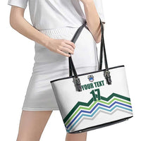 Custom Slovenia Football Leather Tote Bag Sporty Style
