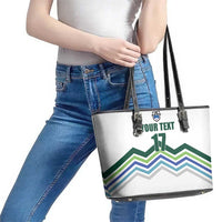 Custom Slovenia Football Leather Tote Bag Sporty Style