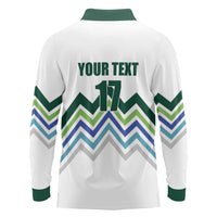 Custom Slovenia Football Long Sleeve Polo Shirt Sporty Style