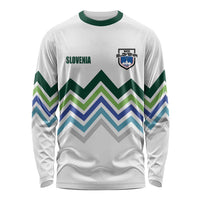 Custom Slovenia Football Long Sleeve Shirt Sporty Style