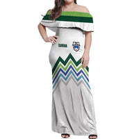 Custom Slovenia Football Off Shoulder Maxi Dress Sporty Style