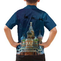 Russia Ded Moroz and Snegurochka Family Matching Off Shoulder Short Dress and Hawaiian Shirt Orthodox Christmas Slavic Mythology LT17 - Wonder Print Shop