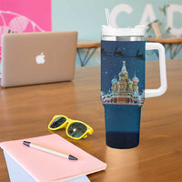 Russia Ded Moroz and Snegurochka Tumbler With Handle Orthodox Christmas Slavic Mythology LT17 - Wonder Print Shop