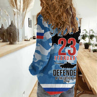 Russia Defender of the Fatherland Day Women Casual Shirt 23th February LT17 - Wonder Print Shop