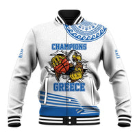 Custom Greece Basketball Champions Baseball Jacket Sporty Style with Eagle Mascot