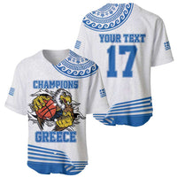 Custom Greece Basketball Champions Baseball Jersey Sporty Style with Eagle Mascot