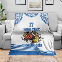 Custom Greece Basketball Champions Blanket Sporty Style with Eagle Mascot