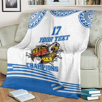 Custom Greece Basketball Champions Blanket Sporty Style with Eagle Mascot
