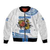 Custom Greece Basketball Champions Bomber Jacket Sporty Style with Eagle Mascot