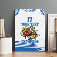 Custom Greece Basketball Champions Canvas Wall Art Sporty Style with Eagle Mascot
