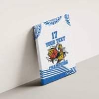 Custom Greece Basketball Champions Canvas Wall Art Sporty Style with Eagle Mascot