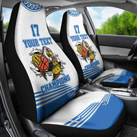 Custom Greece Basketball Champions Car Seat Cover Sporty Style with Eagle Mascot
