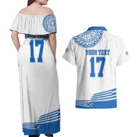 Custom Greece Basketball Champions Couples Matching Off Shoulder Maxi Dress and Hawaiian Shirt Sporty Style with Eagle Mascot