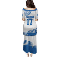 Custom Greece Basketball Champions Family Matching Puletasi and Hawaiian Shirt Sporty Style with Eagle Mascot