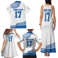 Custom Greece Basketball Champions Family Matching Tank Maxi Dress and Hawaiian Shirt Sporty Style with Eagle Mascot