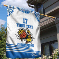 Custom Greece Basketball Champions Garden Flag Sporty Style with Eagle Mascot