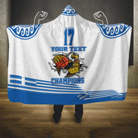 Custom Greece Basketball Champions Hooded Blanket Sporty Style with Eagle Mascot