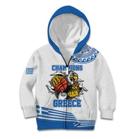 Custom Greece Basketball Champions Kid Hoodie Sporty Style with Eagle Mascot