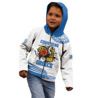 Custom Greece Basketball Champions Kid Hoodie Sporty Style with Eagle Mascot