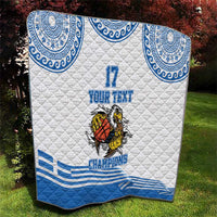 Custom Greece Basketball Champions Quilt Sporty Style with Eagle Mascot