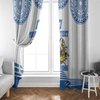 Custom Greece Basketball Champions Window Curtain Sporty Style with Eagle Mascot