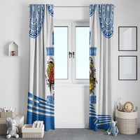 Custom Greece Basketball Champions Window Curtain Sporty Style with Eagle Mascot