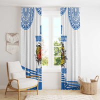 Custom Greece Basketball Champions Window Curtain Sporty Style with Eagle Mascot