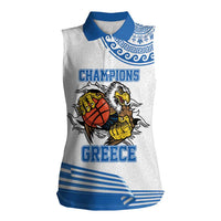 Custom Greece Basketball Champions Women Sleeveless Polo Shirt Sporty Style with Eagle Mascot