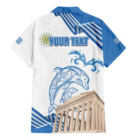 Personalized Greece Greek Independence Day Family Matching Mermaid Dress and Hawaiian Shirt Dolphin and Parthenon