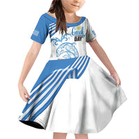 Personalized Greece Greek Independence Day Family Matching Off Shoulder Short Dress and Hawaiian Shirt Dolphin and Parthenon