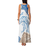 Personalized Greece Greek Independence Day Family Matching Tank Maxi Dress and Hawaiian Shirt Dolphin and Parthenon