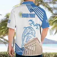 Personalized Greece Greek Independence Day Hawaiian Shirt Dolphin and Parthenon