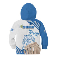 Personalized Greece Greek Independence Day Kid Hoodie Dolphin and Parthenon