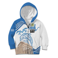 Personalized Greece Greek Independence Day Kid Hoodie Dolphin and Parthenon