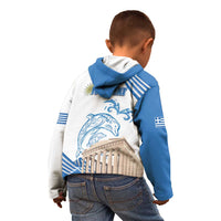 Personalized Greece Greek Independence Day Kid Hoodie Dolphin and Parthenon