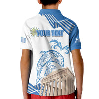Personalized Greece Greek Independence Day Kid Polo Shirt Dolphin and Parthenon