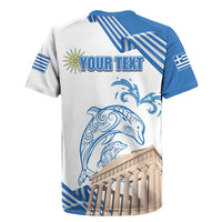 Personalized Greece Greek Independence Day Rugby Jersey Dolphin and Parthenon