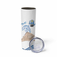 Personalized Greece Greek Independence Day Skinny Tumbler Dolphin and Parthenon