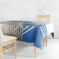 Personalized Greece Greek Independence Day Tablecloth Dolphin and Parthenon