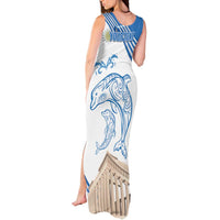 Personalized Greece Greek Independence Day Tank Maxi Dress Dolphin and Parthenon