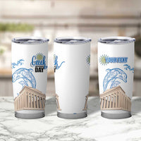 Personalized Greece Greek Independence Day Tumbler Cup Dolphin and Parthenon