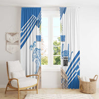 Personalized Greece Greek Independence Day Window Curtain Dolphin and Parthenon