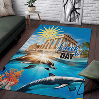 Greece Independence Day 25th March Area Rug Scenery in Greece