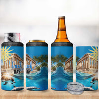 Greece Independence Day 25th March 4 in 1 Can Cooler Tumbler Scenery in Greece