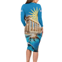 Greece Independence Day 25th March Family Matching Long Sleeve Bodycon Dress and Hawaiian Shirt Scenery in Greece