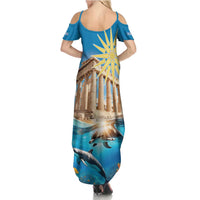 Greece Independence Day 25th March Family Matching Summer Maxi Dress and Hawaiian Shirt Scenery in Greece