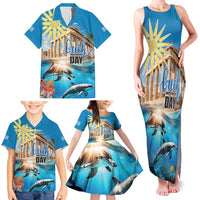 Greece Independence Day 25th March Family Matching Tank Maxi Dress and Hawaiian Shirt Scenery in Greece