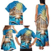 Greece Independence Day 25th March Family Matching Tank Maxi Dress and Hawaiian Shirt Scenery in Greece