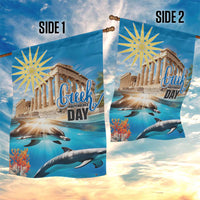 Greece Independence Day 25th March Garden Flag Scenery in Greece