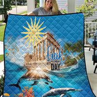 Greece Independence Day 25th March Quilt Scenery in Greece
